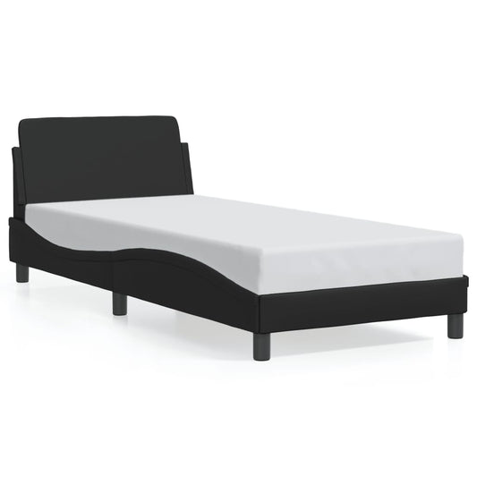 Bedframe "Dover" kunstleer zwart 80x200 cm is nu te koop bij PeponiXL, paradijselijk wonen!