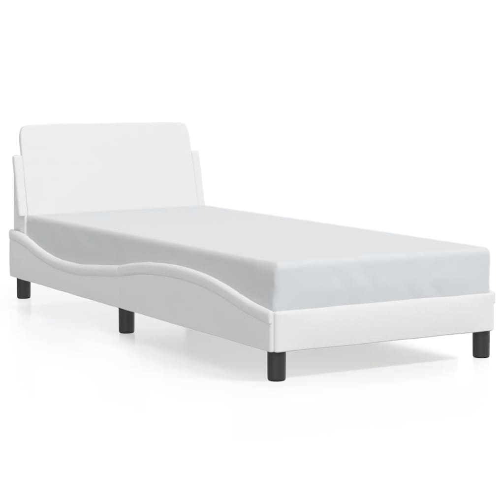 Bedframe "Dover" kunstleer wit 80x200 cm is nu te koop bij PeponiXL, paradijselijk wonen!