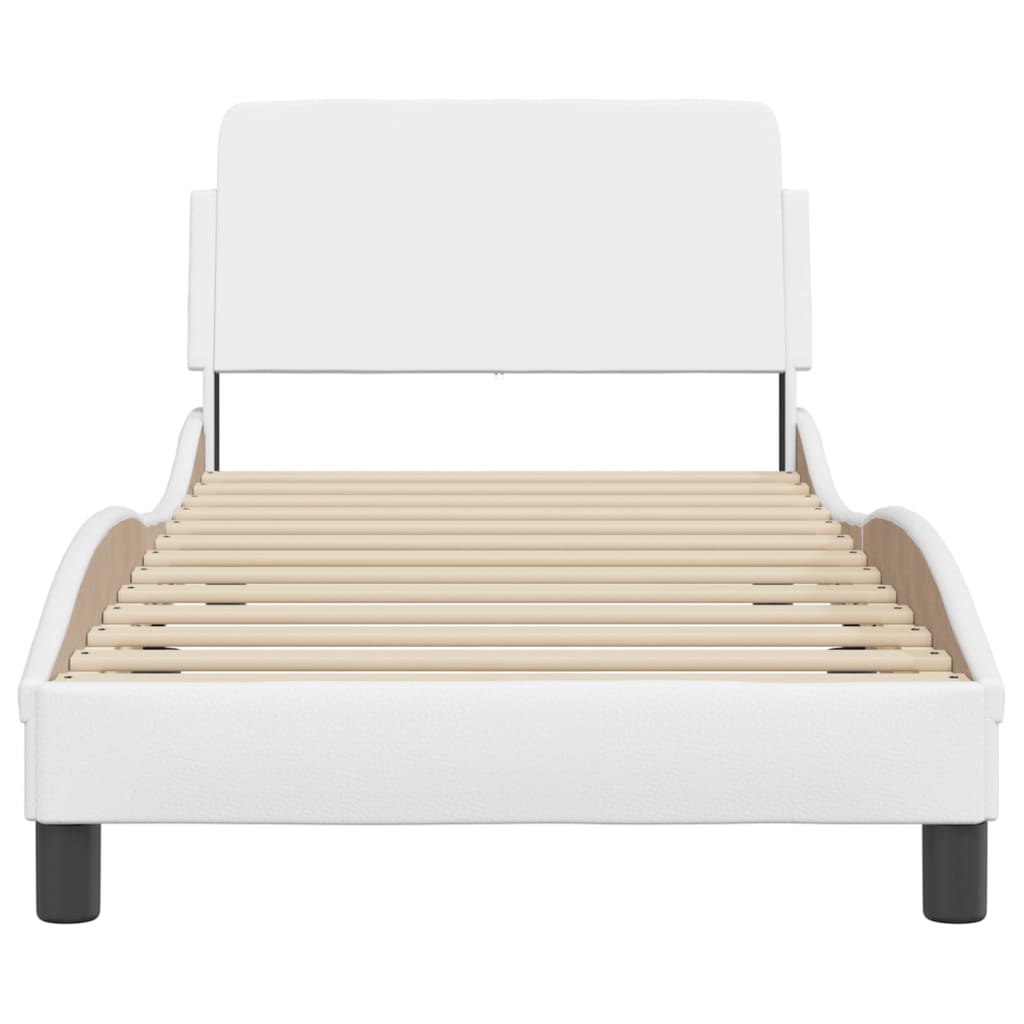 Bedframe "Dover" kunstleer wit 80x200 cm is nu te koop bij PeponiXL, paradijselijk wonen!