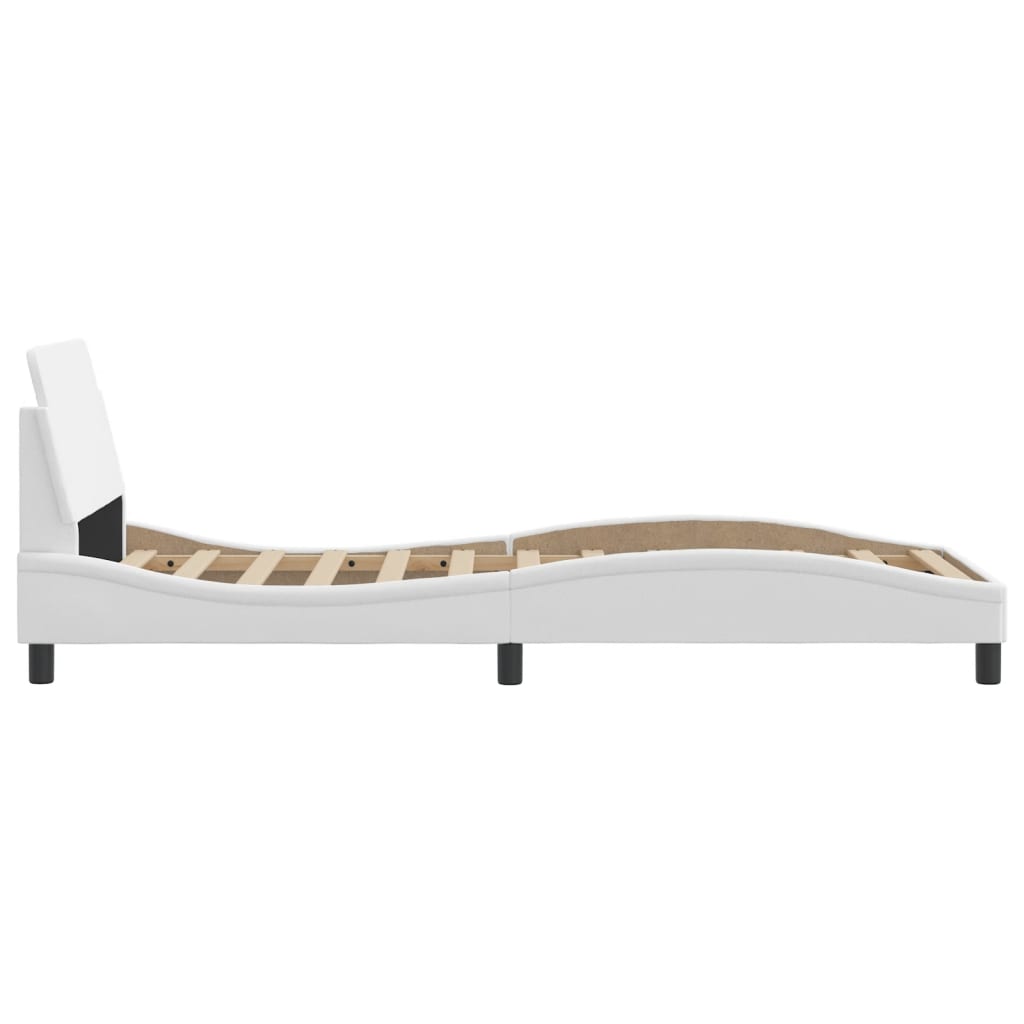 Bedframe "Dover" kunstleer wit 80x200 cm is nu te koop bij PeponiXL, paradijselijk wonen!
