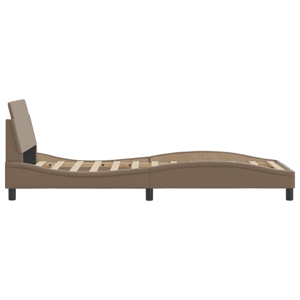Bedframe "Dover" kunstleer cappucinnokleurig 80x200 cm is nu te koop bij PeponiXL, paradijselijk wonen!