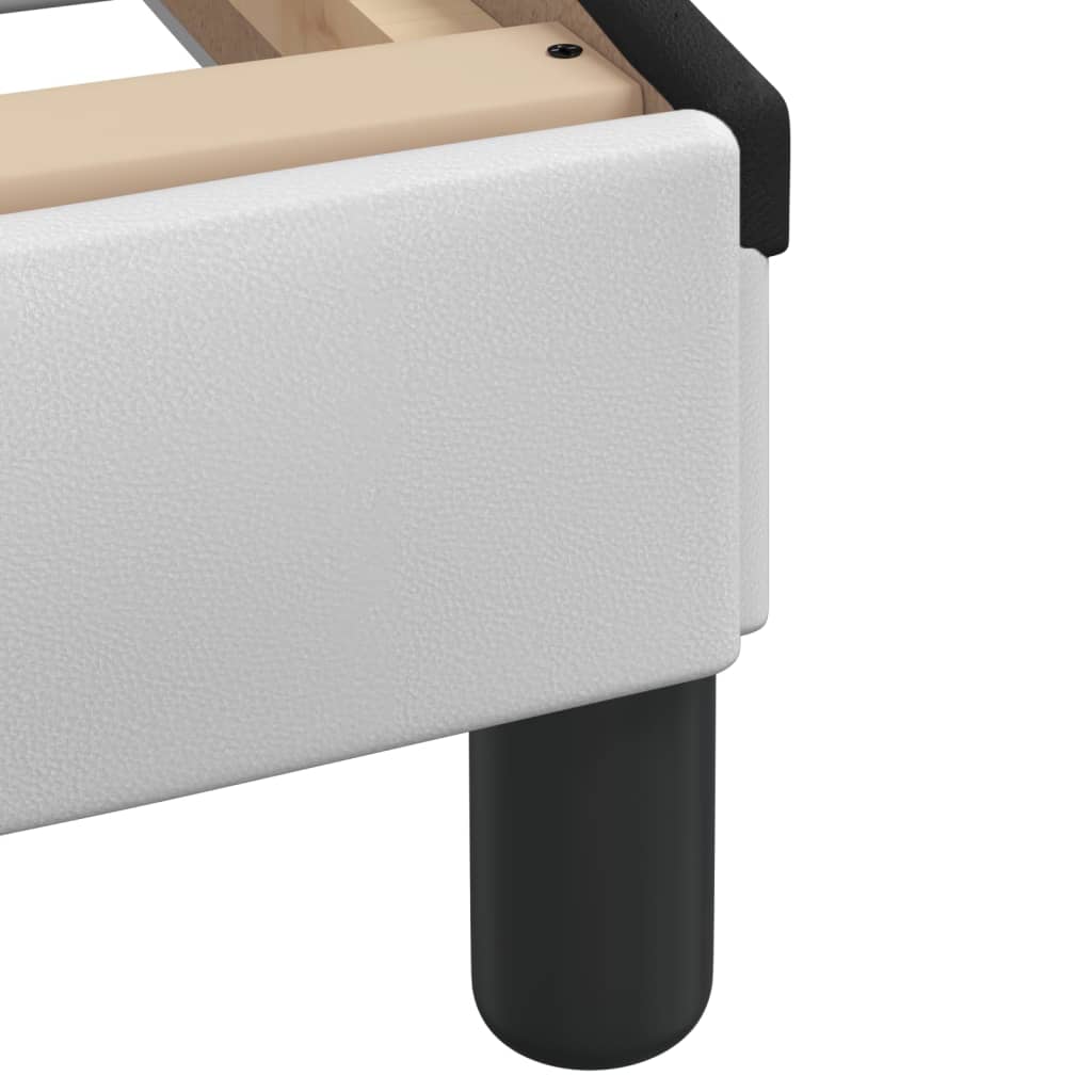 Bedframe "Dover" kunstleer wit en zwart 80x200 cm is nu te koop bij PeponiXL, paradijselijk wonen!