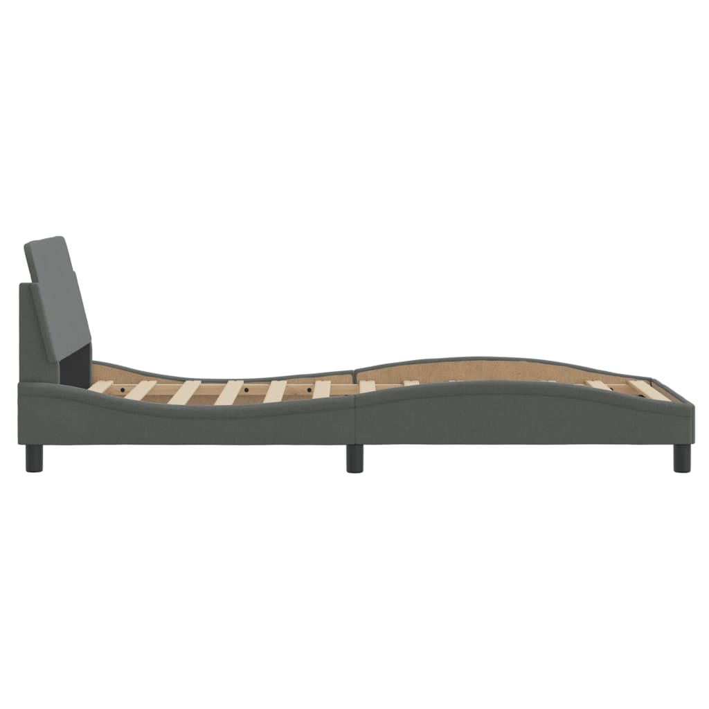Bedframe "Dover" 90x190 cm stof donkergrijs is nu te koop bij PeponiXL, paradijselijk wonen!