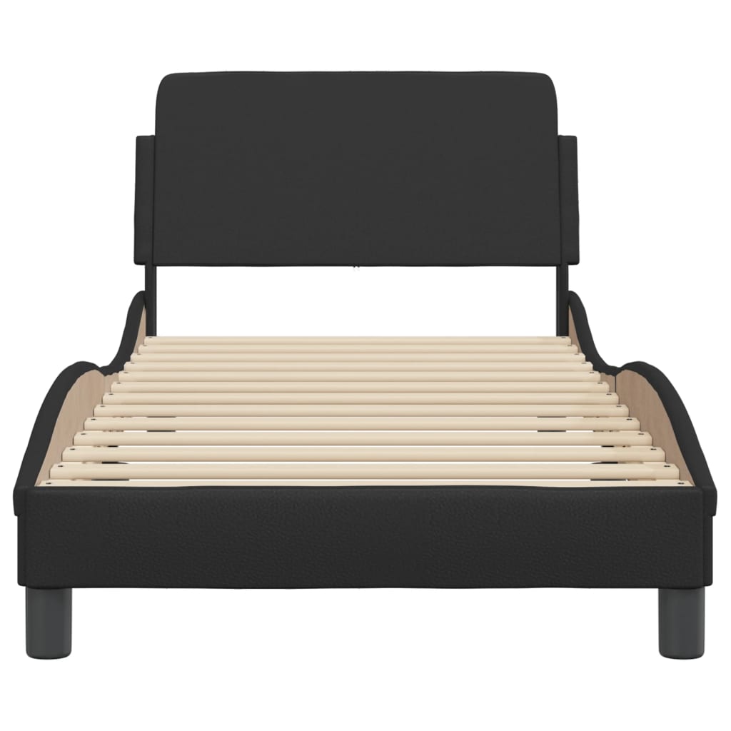 Bedframe "Dover" kunstleer zwart 90x190 cm is nu te koop bij PeponiXL, paradijselijk wonen!