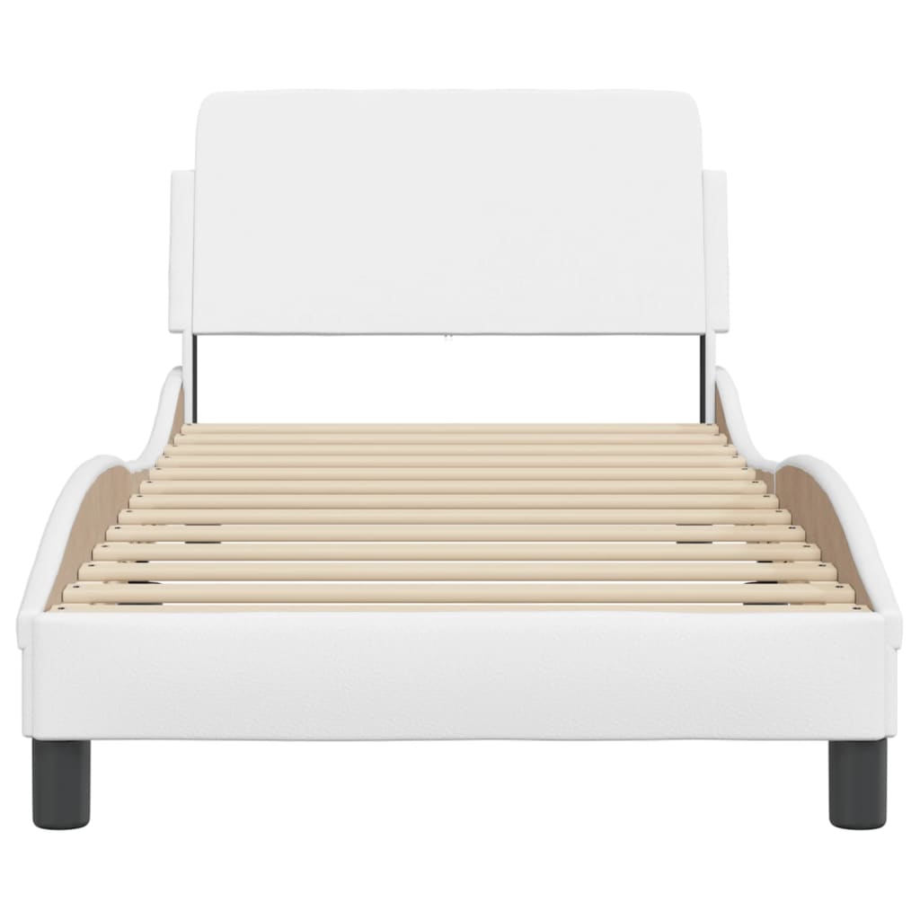 Bedframe "Dover" kunstleer wit 90x190 cm is nu te koop bij PeponiXL, paradijselijk wonen!