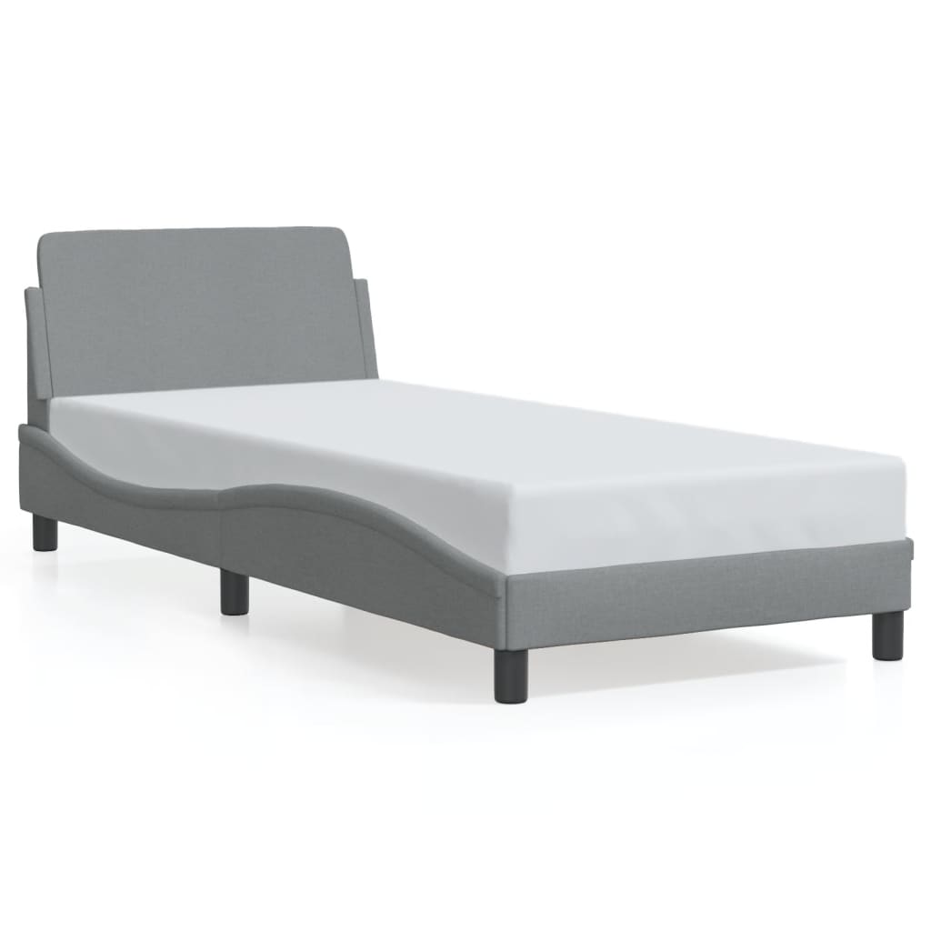 Bedframe "Dover" 90x200 cm stof lichtgrijs is nu te koop bij PeponiXL, paradijselijk wonen!