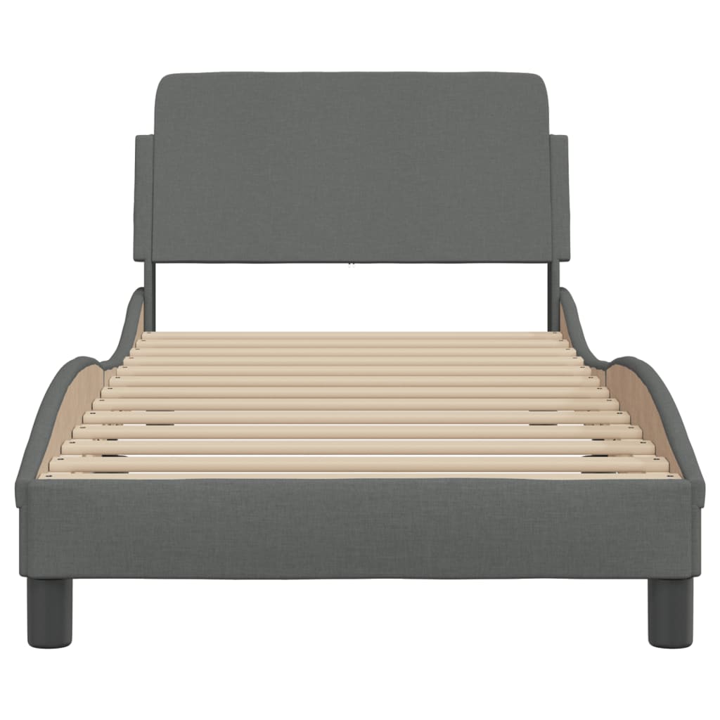 Bedframe "Dover" 90x200 cm stof donkergrijs is nu te koop bij PeponiXL, paradijselijk wonen!