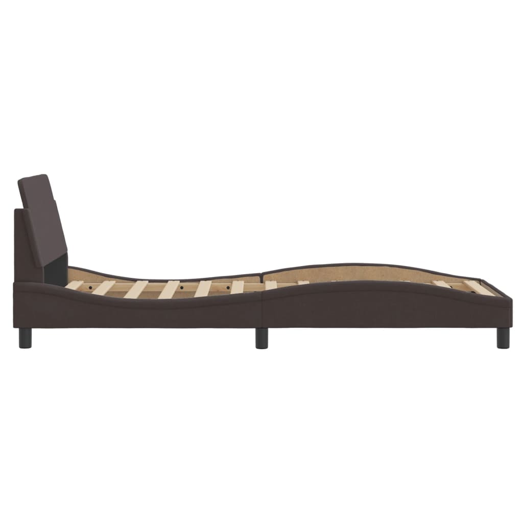Bedframe "Dover" 90x200 cm stof donkerbruin is nu te koop bij PeponiXL, paradijselijk wonen!
