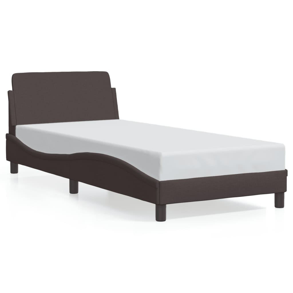 Bedframe "Dover" 90x200 cm stof donkerbruin is nu te koop bij PeponiXL, paradijselijk wonen!
