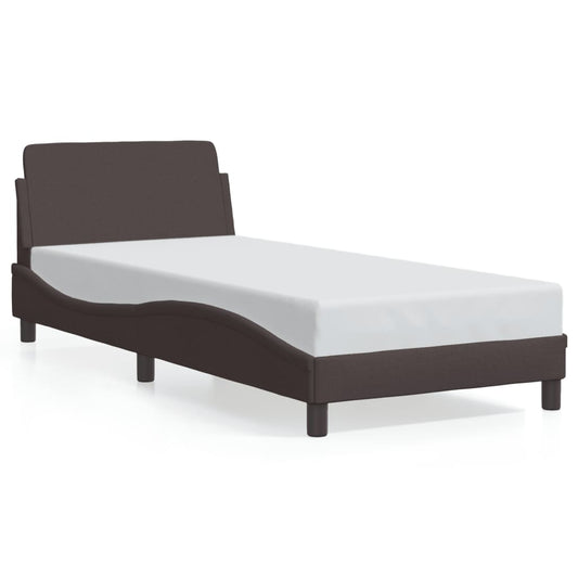Bedframe "Dover" 90x200 cm stof donkerbruin is nu te koop bij PeponiXL, paradijselijk wonen!
