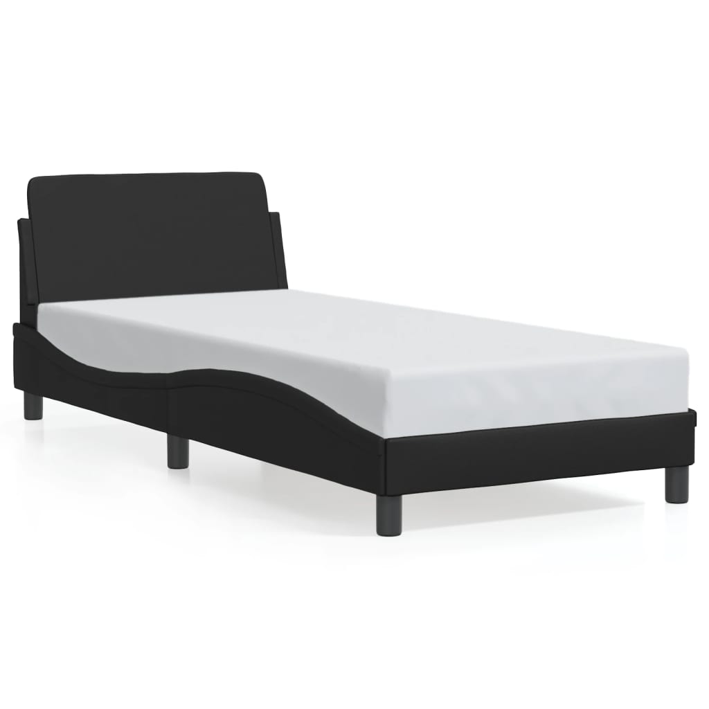Bedframe "Dover" kunstleer zwart 90x200 cm is nu te koop bij PeponiXL, paradijselijk wonen!