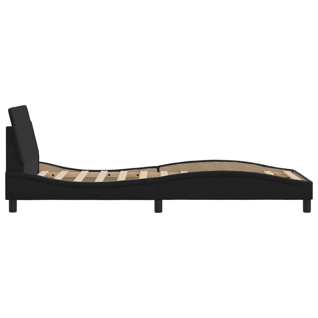 Bedframe "Dover" kunstleer zwart 90x200 cm is nu te koop bij PeponiXL, paradijselijk wonen!