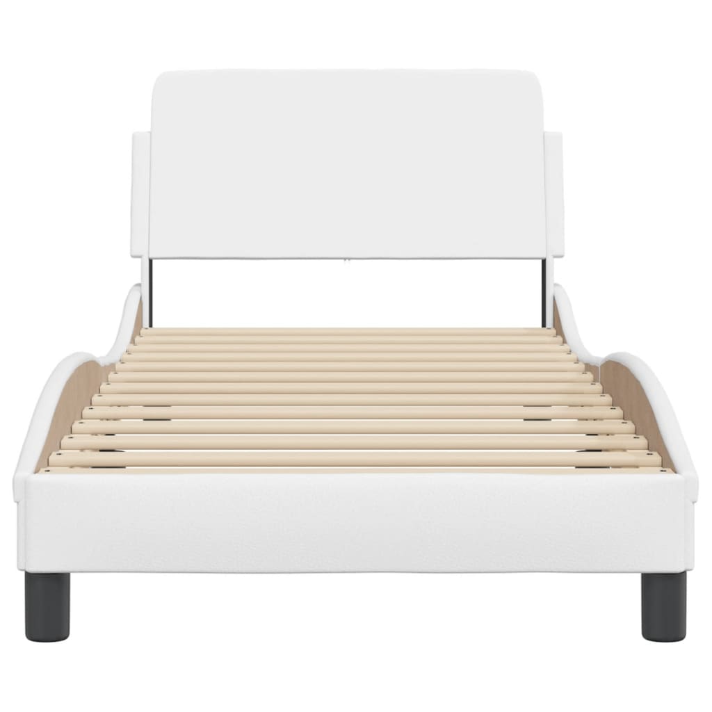 Bedframe "Dover" kunstleer wit 90x200 cm is nu te koop bij PeponiXL, paradijselijk wonen!