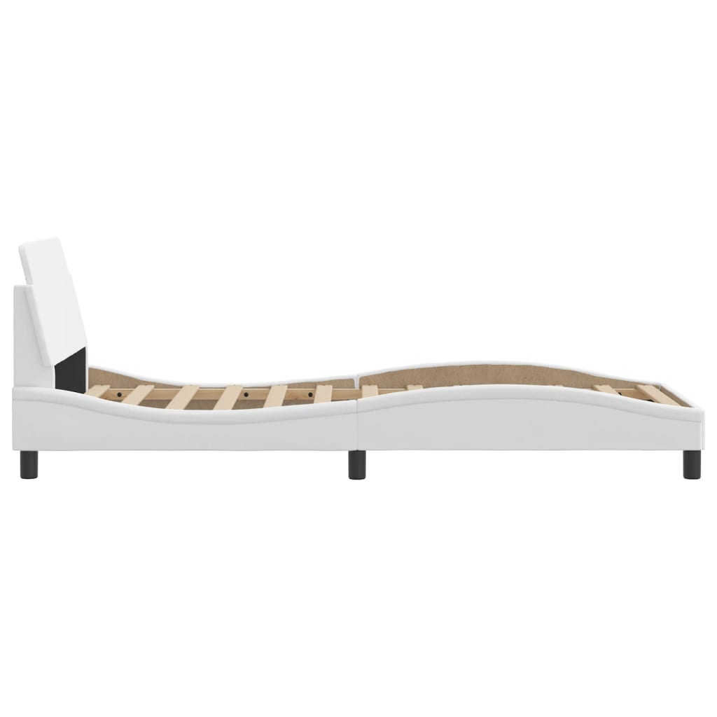 Bedframe "Dover" kunstleer wit 90x200 cm is nu te koop bij PeponiXL, paradijselijk wonen!