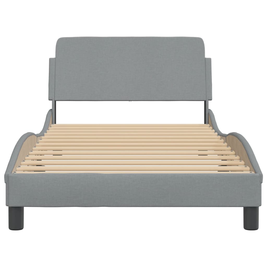 Bedframe "Dover" 100x200 cm stof lichtgrijs is nu te koop bij PeponiXL, paradijselijk wonen!
