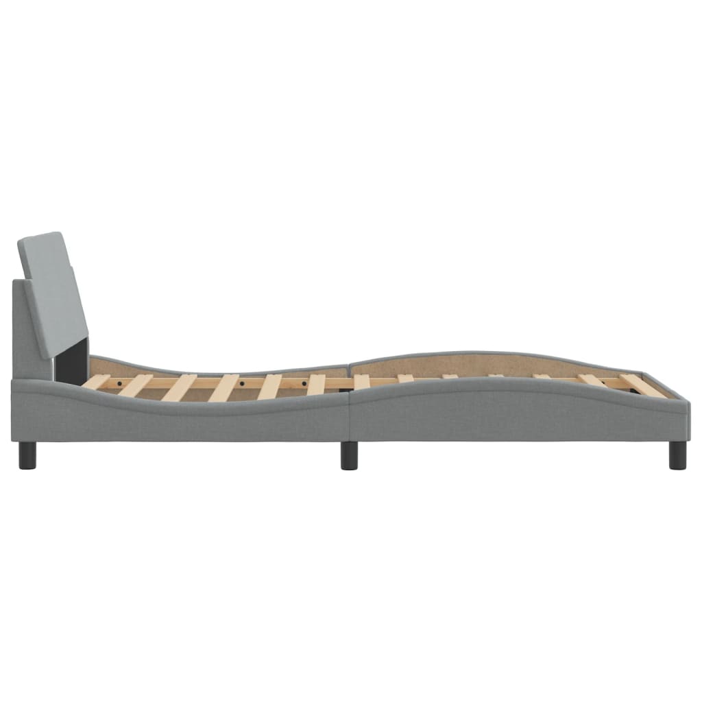 Bedframe "Dover" 100x200 cm stof lichtgrijs is nu te koop bij PeponiXL, paradijselijk wonen!