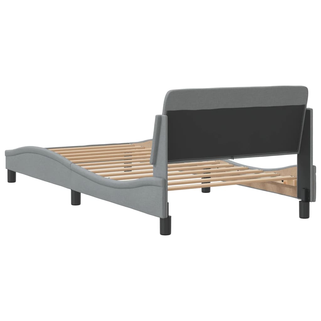 Bedframe "Dover" 100x200 cm stof lichtgrijs is nu te koop bij PeponiXL, paradijselijk wonen!