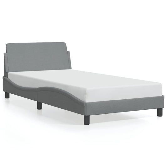 Bedframe "Dover" 100x200 cm stof lichtgrijs is nu te koop bij PeponiXL, paradijselijk wonen!