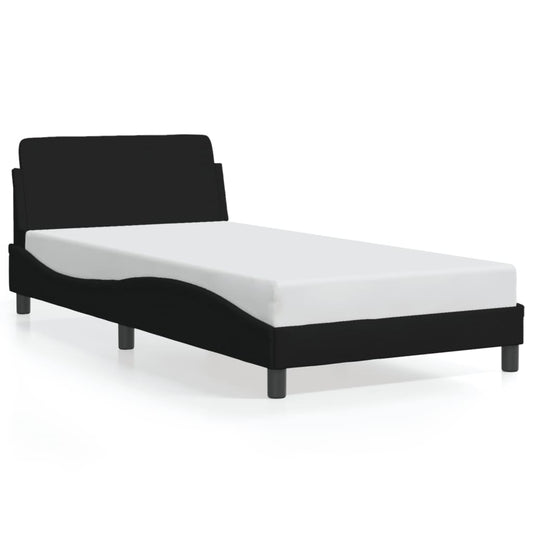 Bedframe "Dover" 100x200 cm stof zwart is nu te koop bij PeponiXL, paradijselijk wonen!