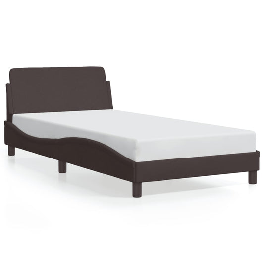 Bedframe "Dover" 100x200 cm stof donkerbruin is nu te koop bij PeponiXL, paradijselijk wonen!