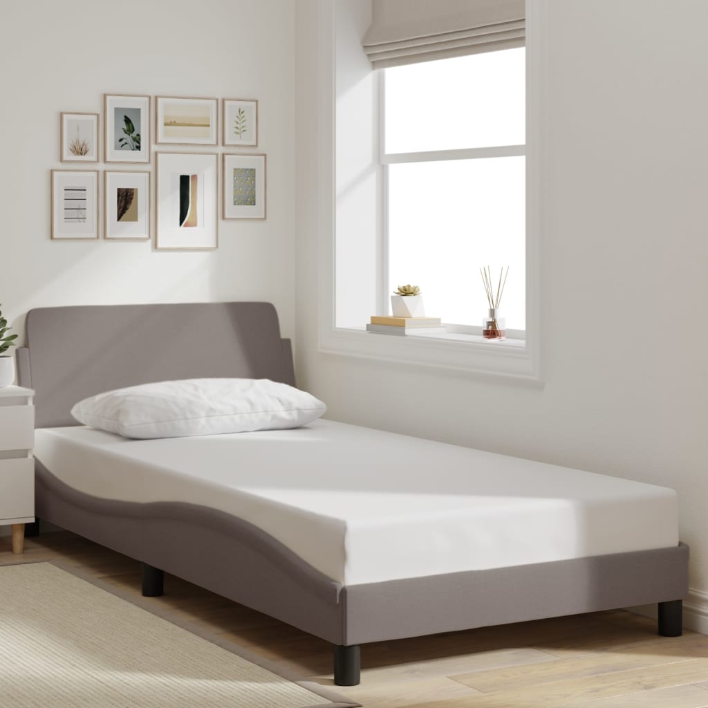Bedframe "Dover" 100x200 cm stof taupe is nu te koop bij PeponiXL, paradijselijk wonen!