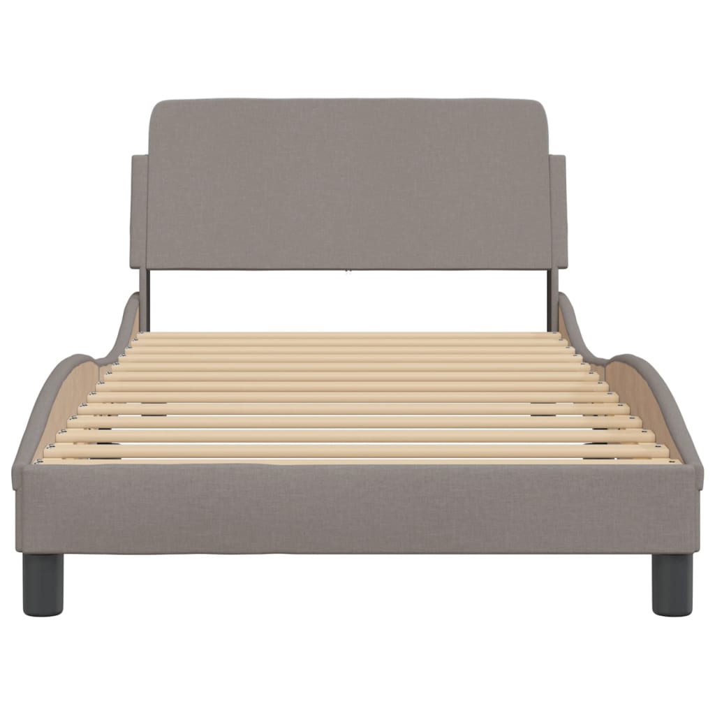 Bedframe "Dover" 100x200 cm stof taupe is nu te koop bij PeponiXL, paradijselijk wonen!
