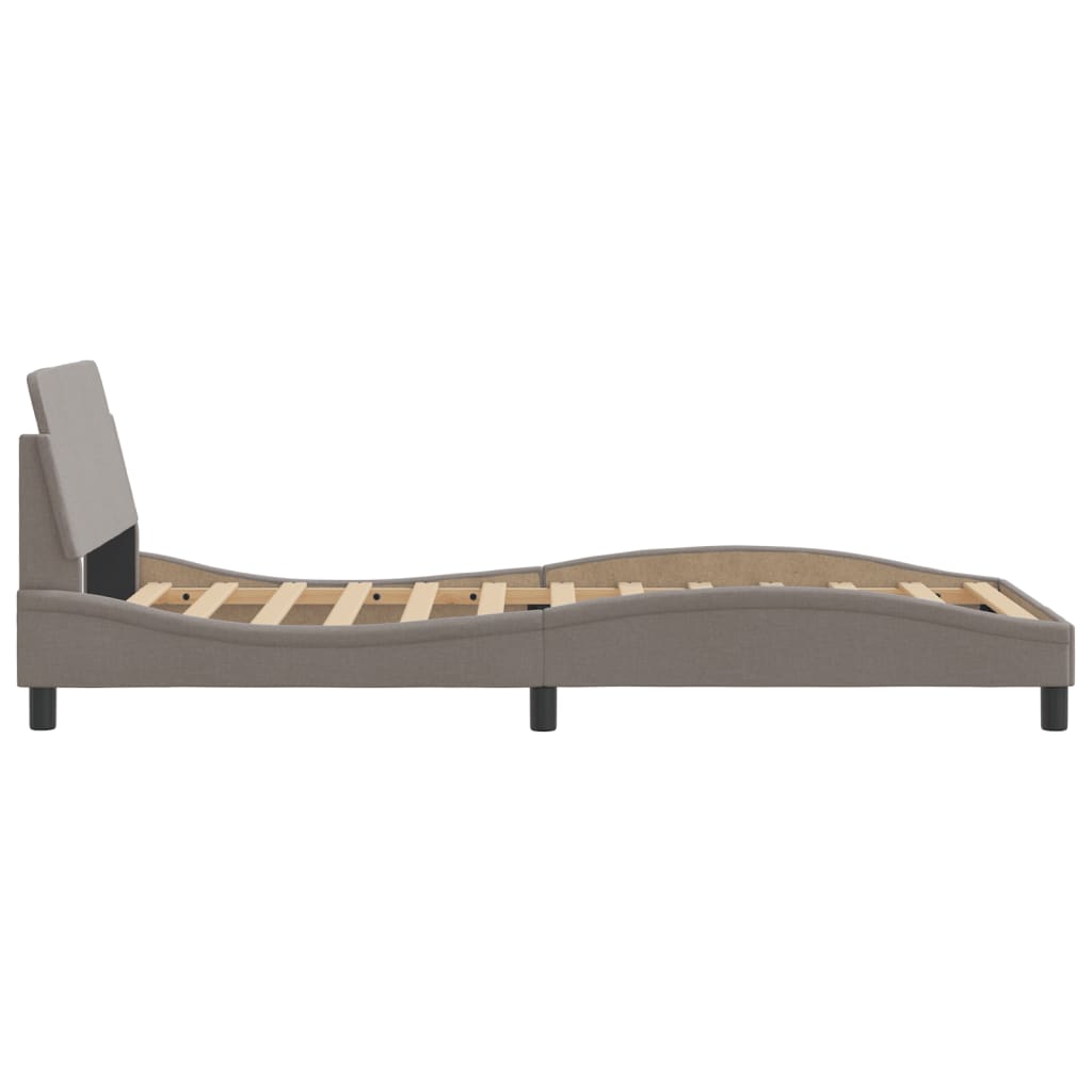 Bedframe "Dover" 100x200 cm stof taupe is nu te koop bij PeponiXL, paradijselijk wonen!