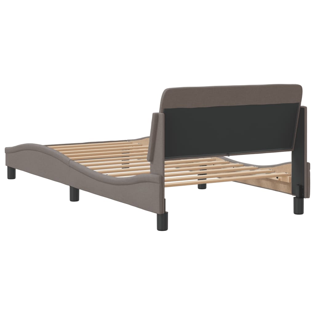 Bedframe "Dover" 100x200 cm stof taupe is nu te koop bij PeponiXL, paradijselijk wonen!