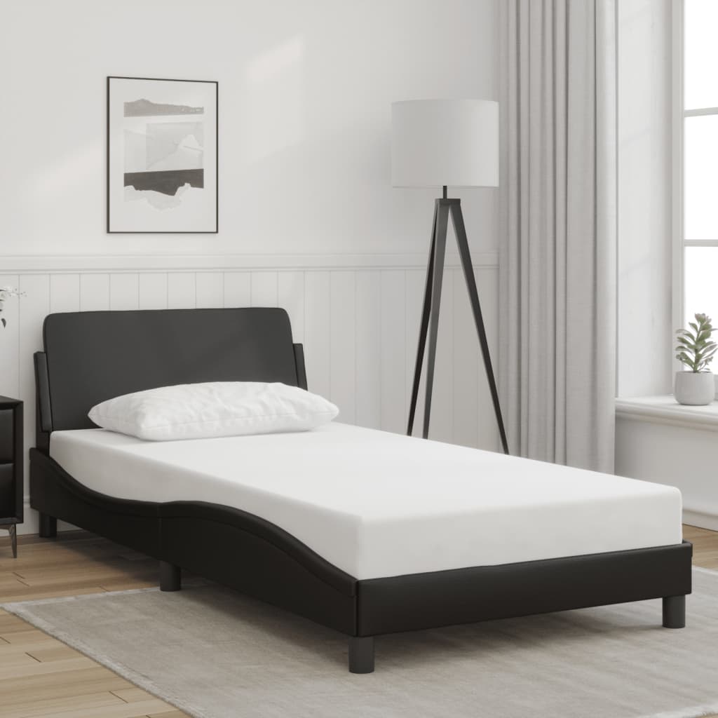 Bedframe "Dover" kunstleer zwart 100x200 cm is nu te koop bij PeponiXL, paradijselijk wonen!