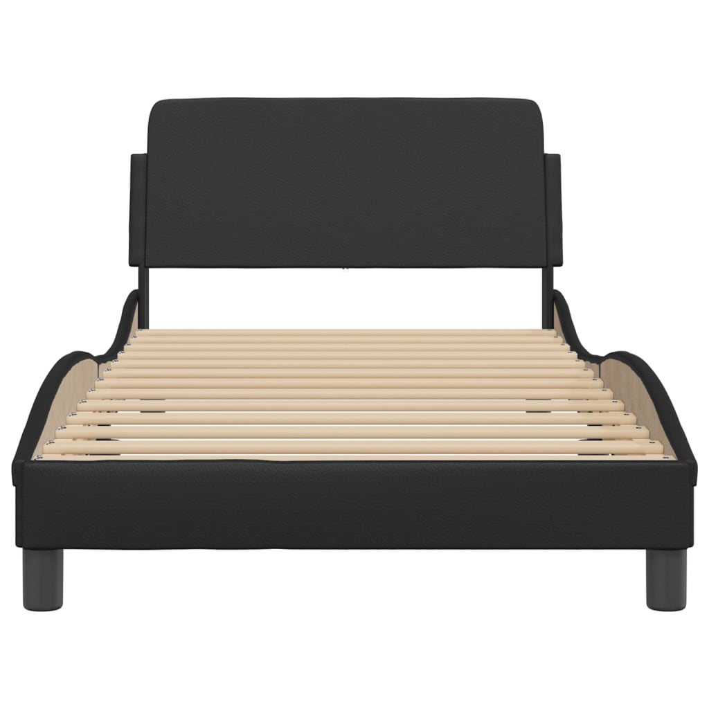 Bedframe "Dover" kunstleer zwart 100x200 cm is nu te koop bij PeponiXL, paradijselijk wonen!
