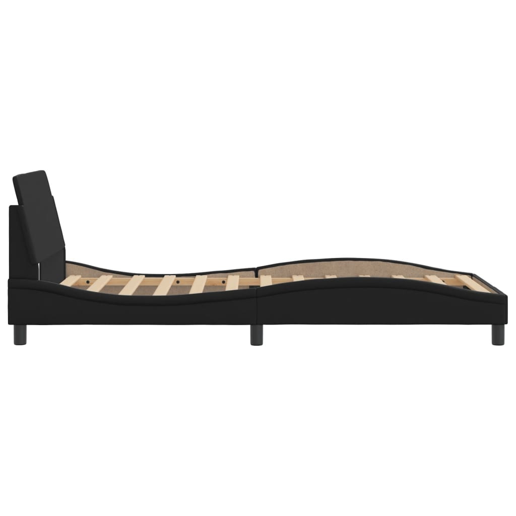 Bedframe "Dover" kunstleer zwart 100x200 cm is nu te koop bij PeponiXL, paradijselijk wonen!