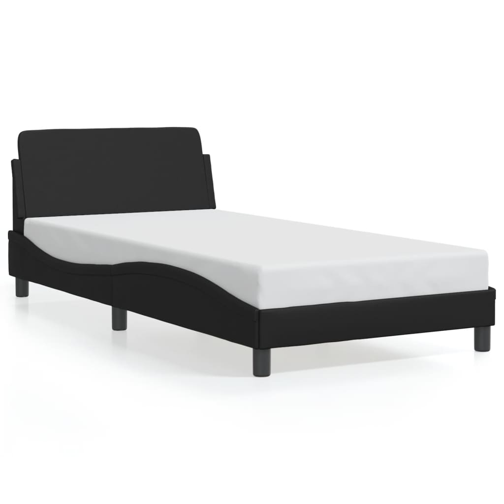 Bedframe "Dover" kunstleer zwart 100x200 cm is nu te koop bij PeponiXL, paradijselijk wonen!