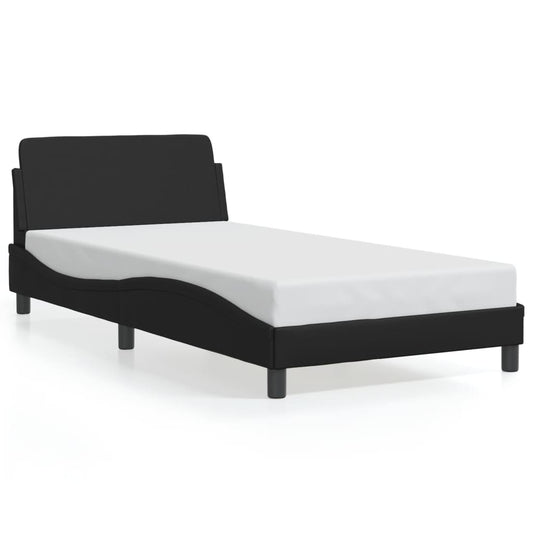 Bedframe "Dover" kunstleer zwart 100x200 cm is nu te koop bij PeponiXL, paradijselijk wonen!