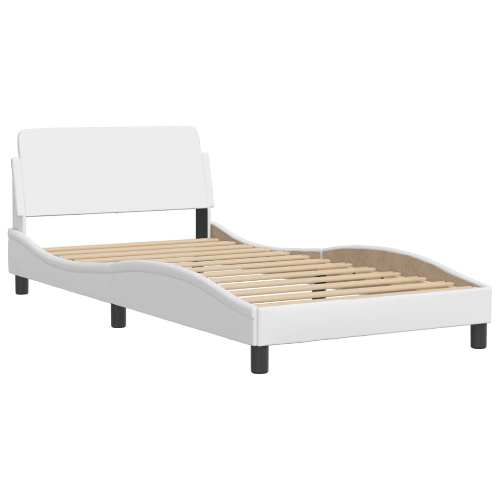 Bedframe "Dover" kunstleer wit 100x200 cm is nu te koop bij PeponiXL, paradijselijk wonen!