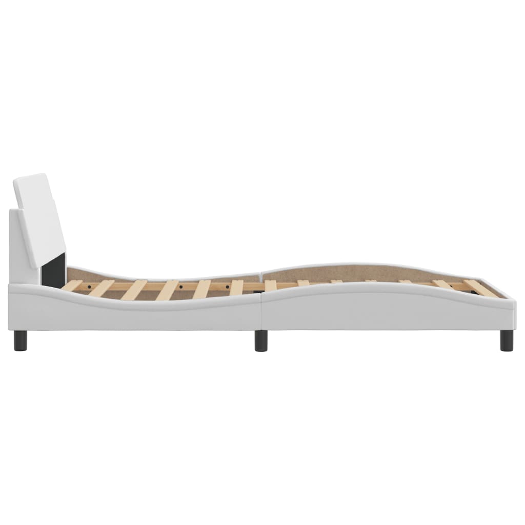 Bedframe "Dover" kunstleer wit 100x200 cm is nu te koop bij PeponiXL, paradijselijk wonen!