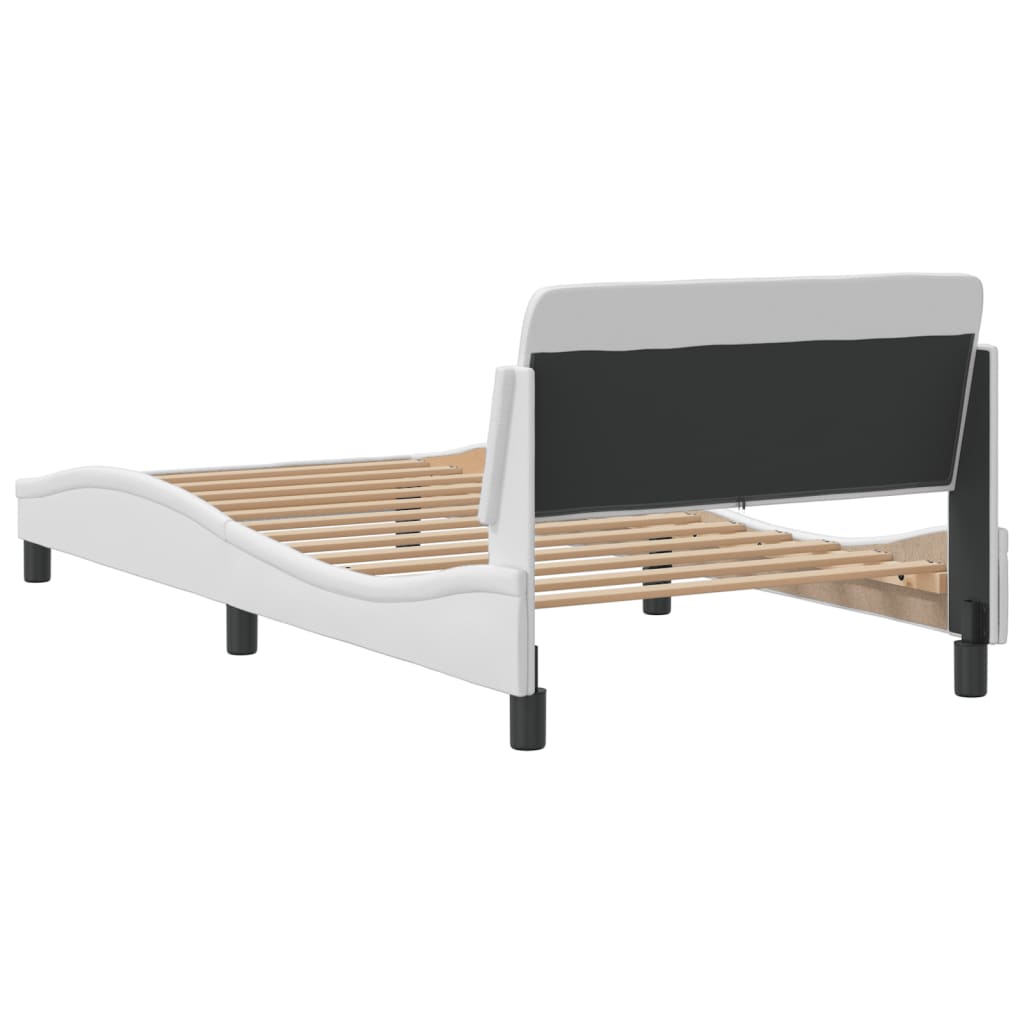 Bedframe "Dover" kunstleer wit 100x200 cm is nu te koop bij PeponiXL, paradijselijk wonen!