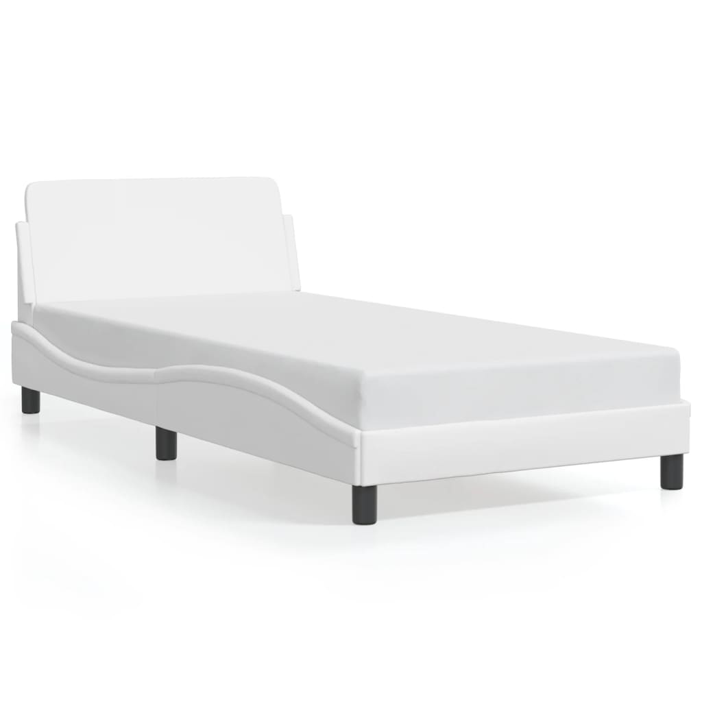 Bedframe "Dover" kunstleer wit 100x200 cm is nu te koop bij PeponiXL, paradijselijk wonen!