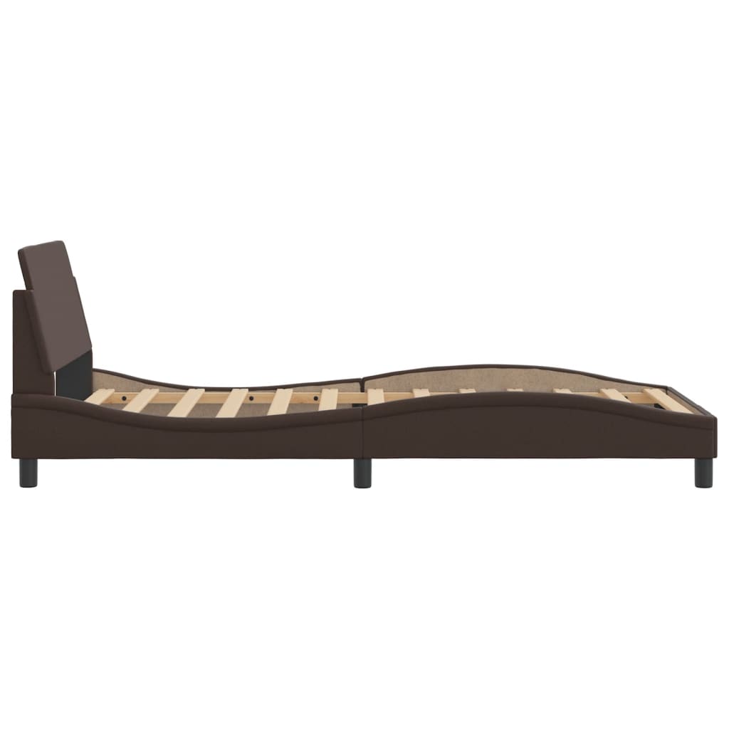 Bedframe "Dover" kunstleer bruin 100x200 cm is nu te koop bij PeponiXL, paradijselijk wonen!