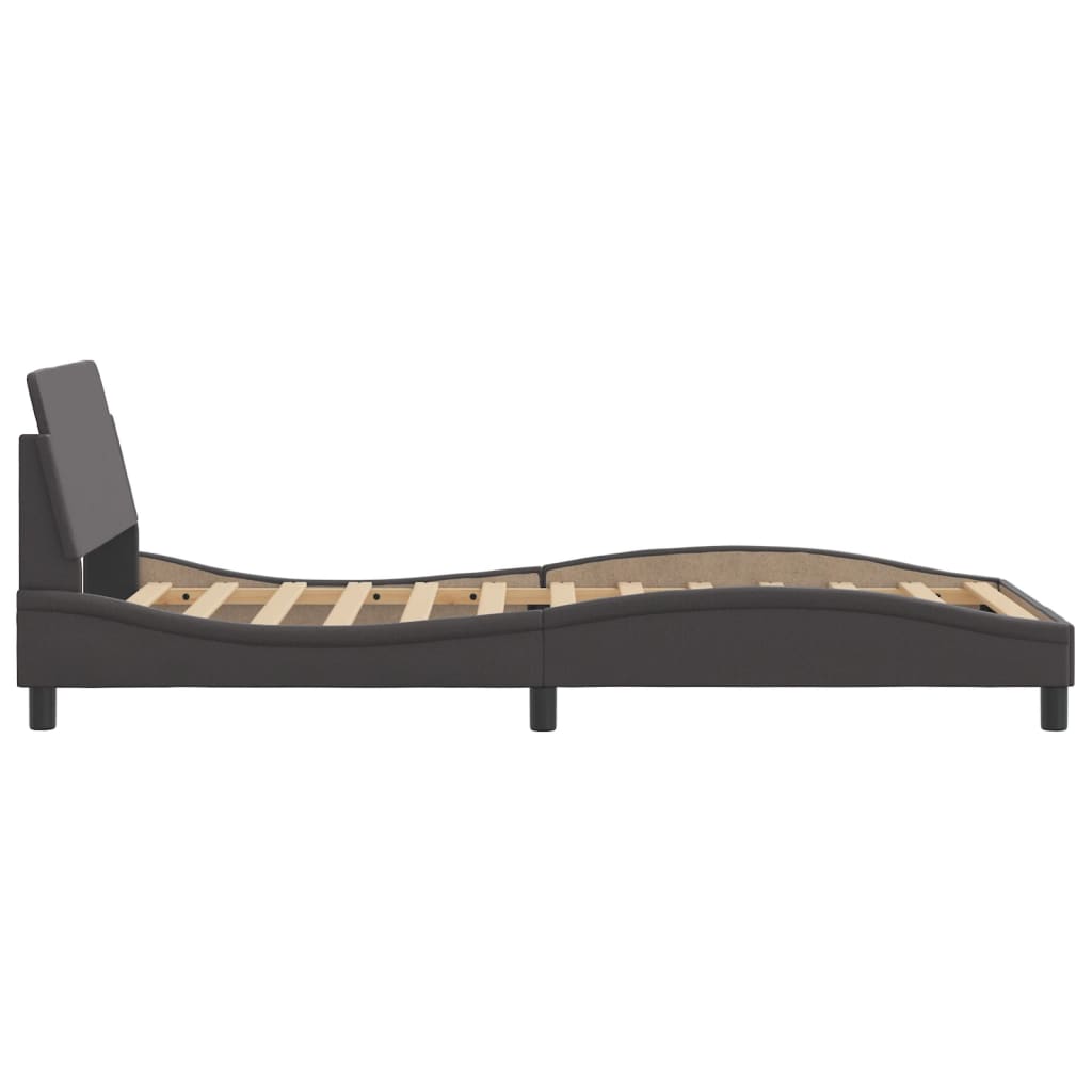 Bedframe "Dover" kunstleer grijs 100x200 cm is nu te koop bij PeponiXL, paradijselijk wonen!