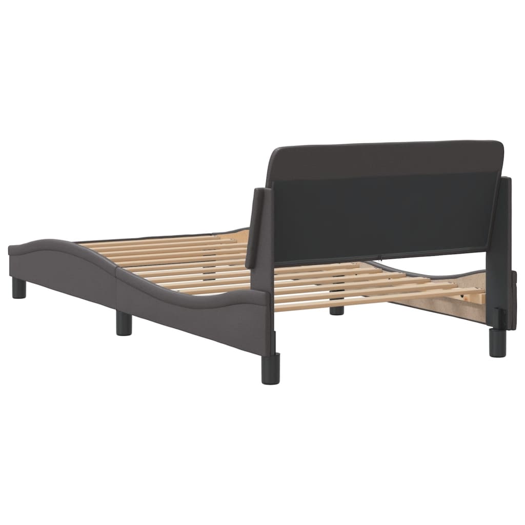Bedframe "Dover" kunstleer grijs 100x200 cm is nu te koop bij PeponiXL, paradijselijk wonen!