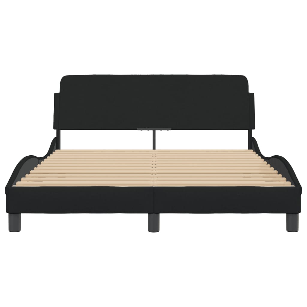Bedframe "Dover" 120x200 cm stof zwart is nu te koop bij PeponiXL, paradijselijk wonen!