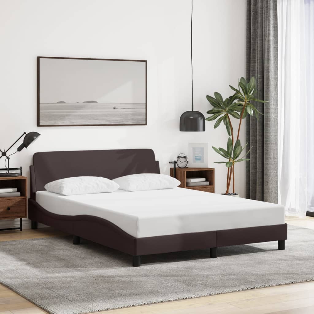 Bedframe "Dover" 120x200 cm stof donkerbruin is nu te koop bij PeponiXL, paradijselijk wonen!