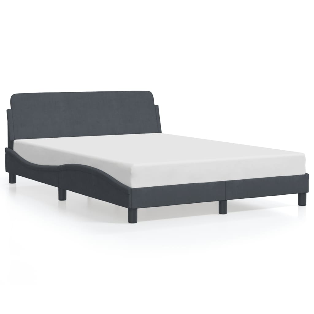 Bedframe "Dover" 120x200 cm fluweel donkergrijs is nu te koop bij PeponiXL, paradijselijk wonen!