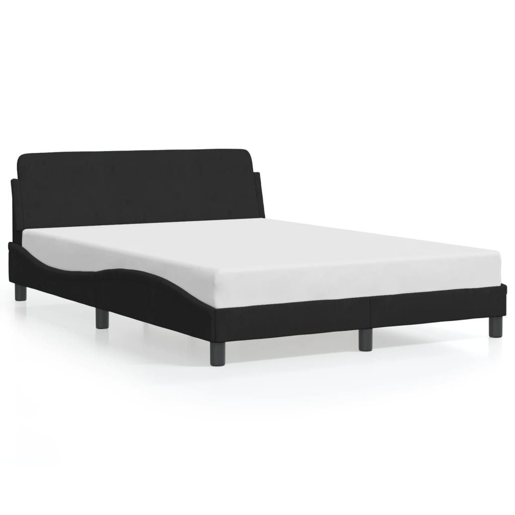 Bedframe "Dover" 120x200 cm fluweel zwart is nu te koop bij PeponiXL, paradijselijk wonen!