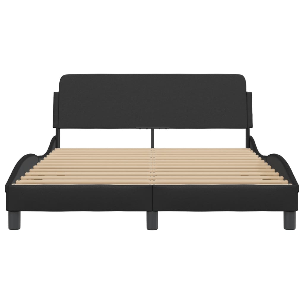 Bedframe "Dover" kunstleer zwart 120x200 cm is nu te koop bij PeponiXL, paradijselijk wonen!