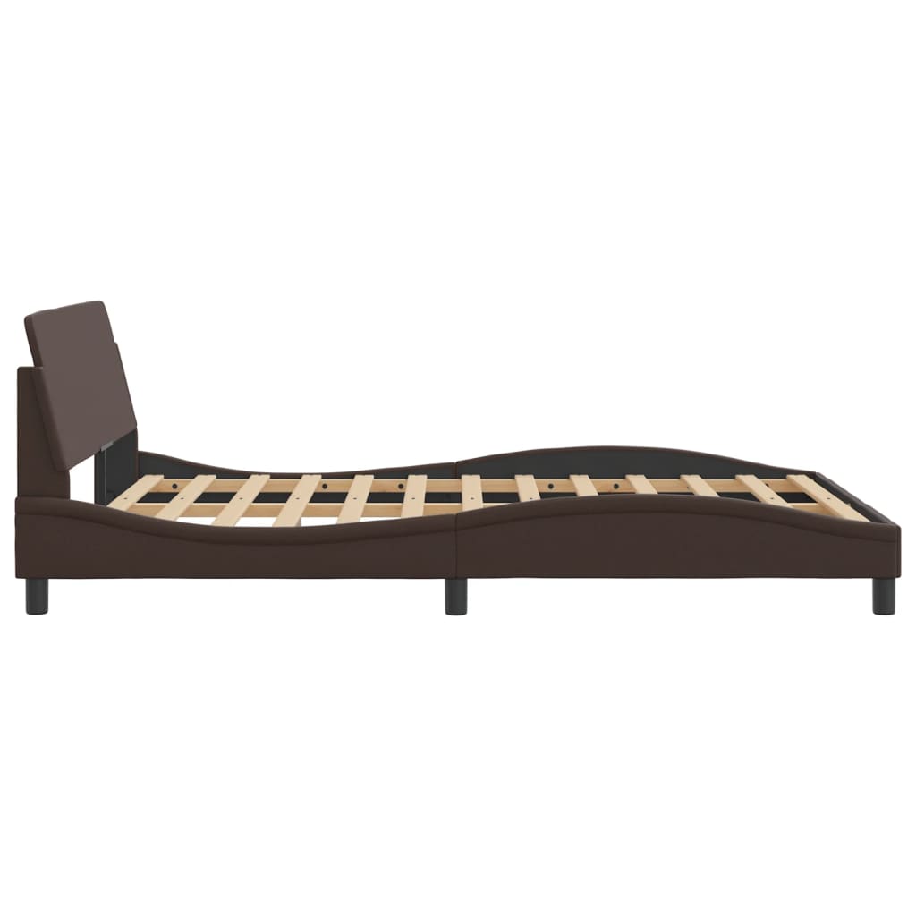 Bedframe "Dover" kunstleer bruin 120x200 cm is nu te koop bij PeponiXL, paradijselijk wonen!