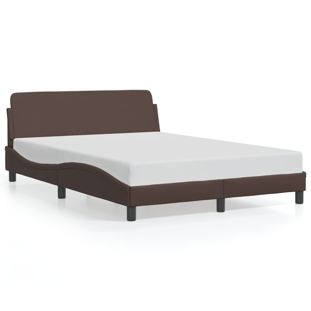 Bedframe "Dover" kunstleer bruin 120x200 cm is nu te koop bij PeponiXL, paradijselijk wonen!