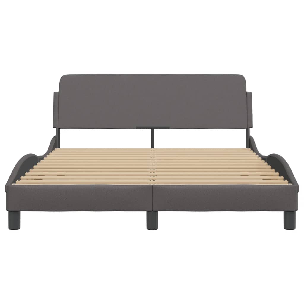 Bedframe "Dover" kunstleer grijs 120x200 cm is nu te koop bij PeponiXL, paradijselijk wonen!