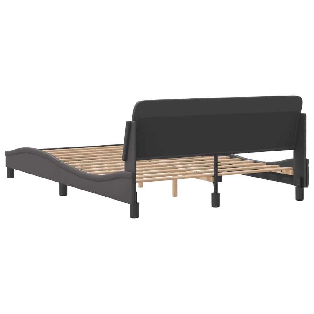 Bedframe "Dover" kunstleer grijs 120x200 cm is nu te koop bij PeponiXL, paradijselijk wonen!