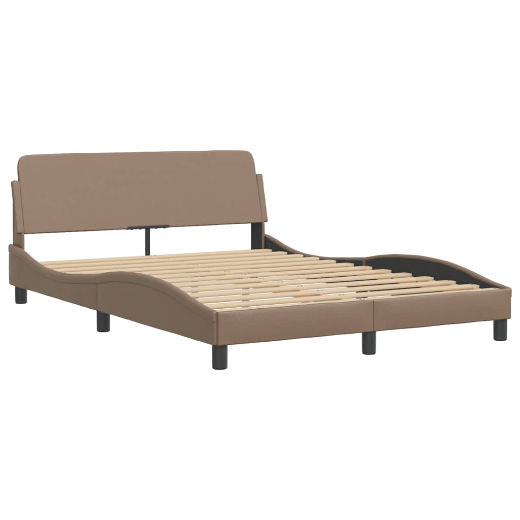 Bedframe "Dover" kunstleer cappuccinokleurig 120x200 cm is nu te koop bij PeponiXL, paradijselijk wonen!